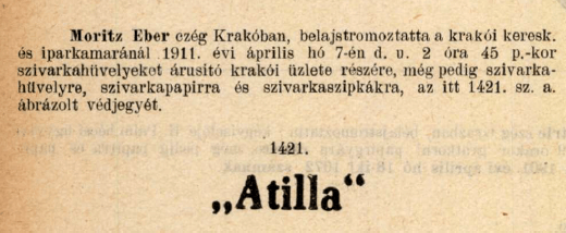 1911.04.07. Attila papír és hüvely 1911.04.07. Attila papír és hüvely
