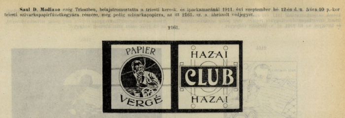 1911.09.12. Club cigarettapapír 3. 1911.09.12. Club cigarettapapír 3.