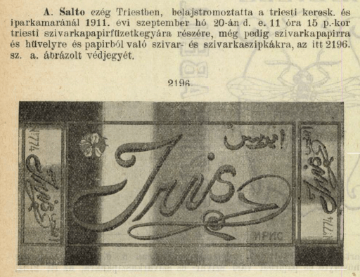 1911.09.20. Iris cigarettahüvely 1911.09.20. Iris cigarettahüvely
