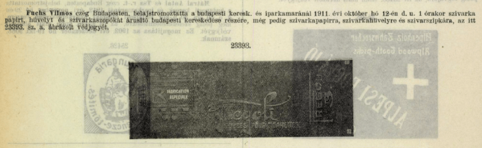 1911.10.12. Fregoli papír és hüvely 1911.10.12. Fregoli papír és hüvely