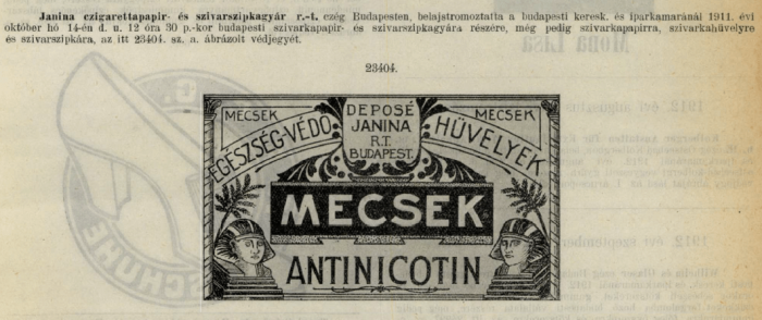 1911.10.14. Mecsek papír és hüvely 1911.10.14. Mecsek papír és hüvely