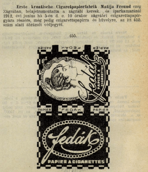 1912.06.05. Fedák papír és hüvely 1912.06.05. Fedák papír és hüvely