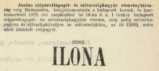 1912.09.16. Ilona papír és hüvely 1912.09.16. Ilona papír és hüvely