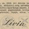 1916.02.07. Livia papír és hüvely