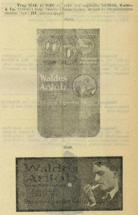 1916.08.26. Waldes Antob papír 1916.08.26. Waldes Antob papír