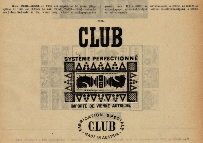 1916.09.28. Club papír és hüvely 1916.09.28. Club papír és hüvely
