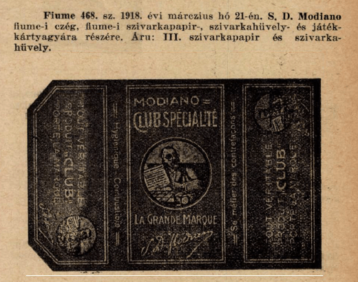 1918.03.21. Modiano papír és hüvely 1918.03.21. Modiano papír és hüvely