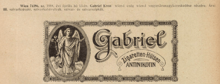 1918.04.13. Gabriel papír és hüvely 1918.04.13. Gabriel papír és hüvely