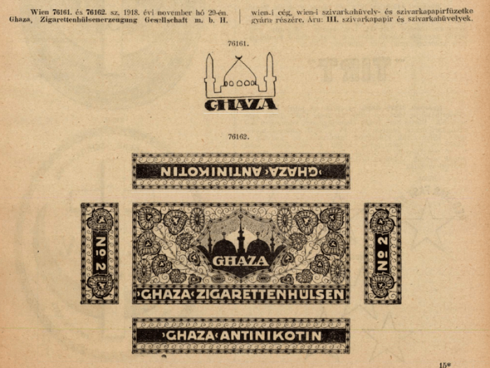 1918.11.29. Ghaza cigarettahüvely 1918.11.29. Ghaza cigarettahüvely