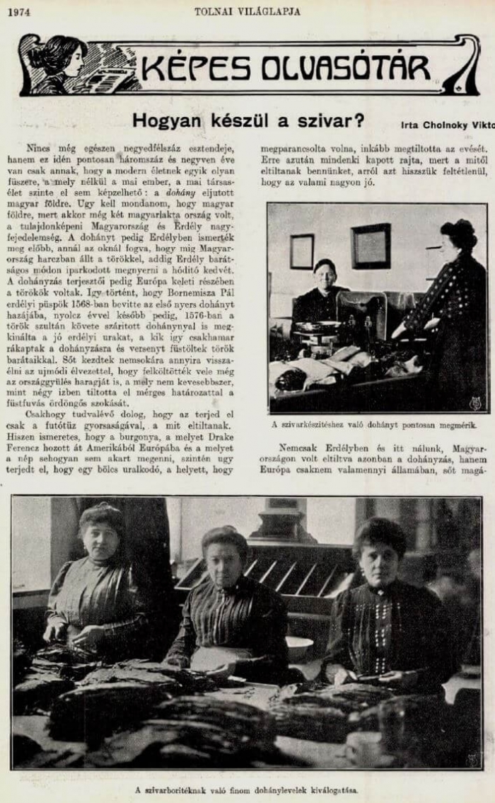 1908.12.13. Hogyan készül a szivar?