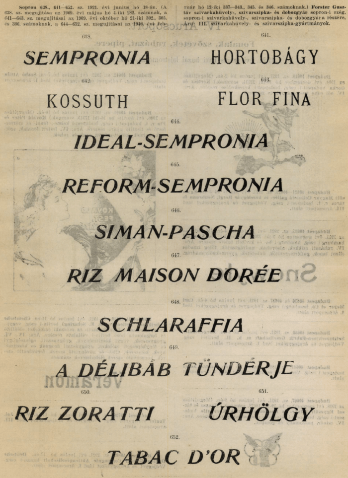 1921.06.18. Védjegy megújítás 2. 1921.06.18. Védjegy megújítás 2.