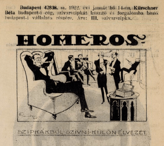 1922.01.14. Homeros szivarszipka 1922.01.14. Homeros szivarszipka