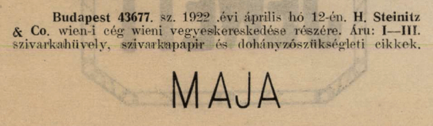 1922.04.12. Maja papír és hüvely 1922.04.12. Maja papír és hüvely