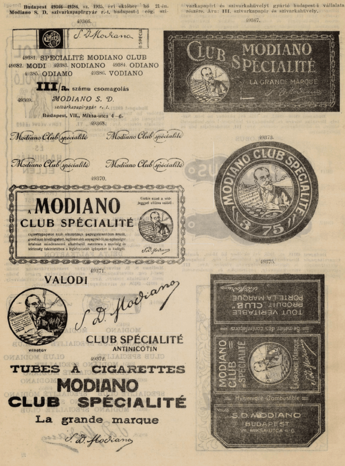 1925.10.21. Modiano papír és hüvely 1. 1925.10.21. Modiano papír és hüvely 1.
