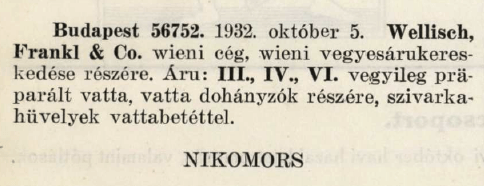 1932.10.05. Nikomors hüvely 1932.10.05. Nikomors hüvely