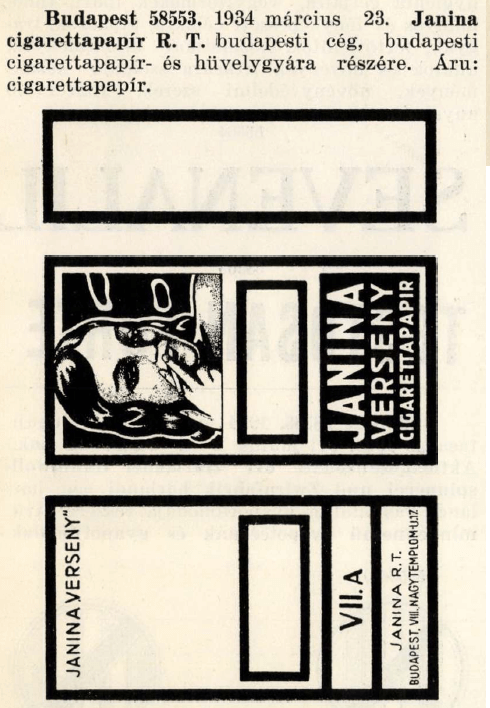 1934.03.23. Janina Verseny papír 1934.03.23. Janina Verseny papír