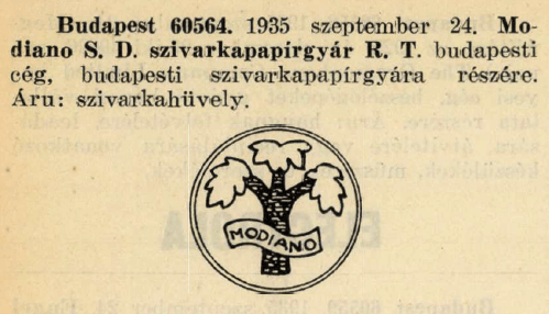1935.09.24. Modiano papír és hüvely 1935.09.24. Modiano papír és hüvely