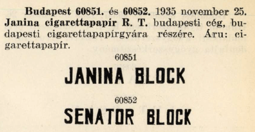 1935.11.25. Janina és Senator 1935.11.25. Janina és Senator