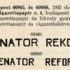 1935.12.17. Senator papír és hüvely