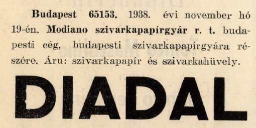 1938.11.19. Diadal papír és hüvely 1938.11.19. Diadal papír és hüvely