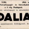 1943.03.22. Dalia papír és hüvely