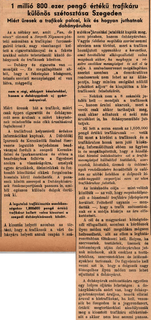 1945.07.21. Üresek a trafikok