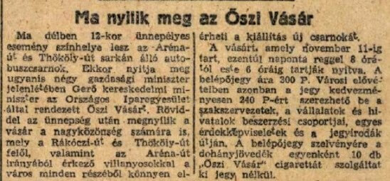 1945.10.30. Őszi Vásár cigaretta