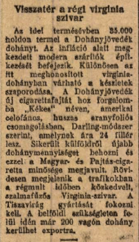 1947.04.24. Virginia szivar