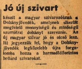 1949.06.23. Új szivar ígérete