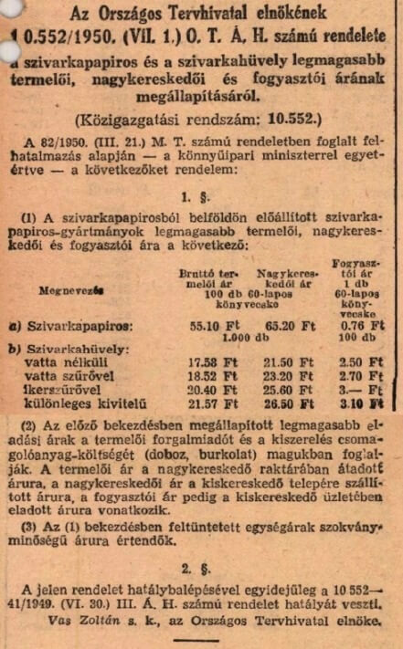 1950.07.10. Papírok és hüvelyek