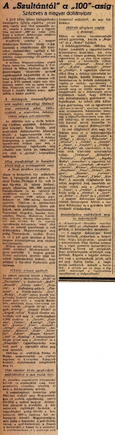 1951.08.12. Száz éves a dohányipar