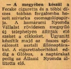 1964.08.19. Cigarettacsomagolások