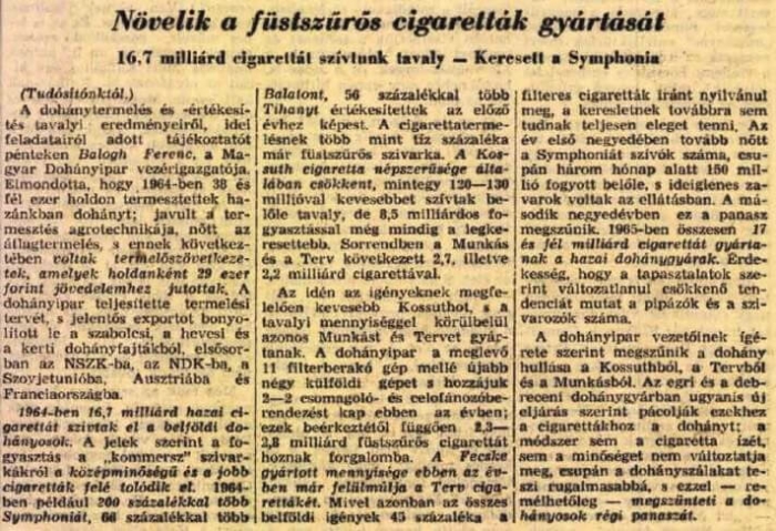1965.04.24. Filteres cigaretták