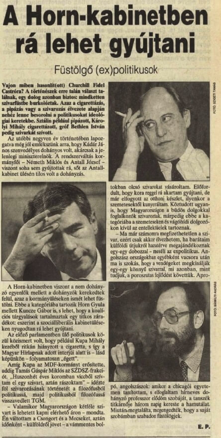 1994.11.24. Dohányzó politikusok