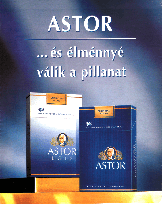 Astor cigaretta - 1997 Astor cigaretta - 1997
