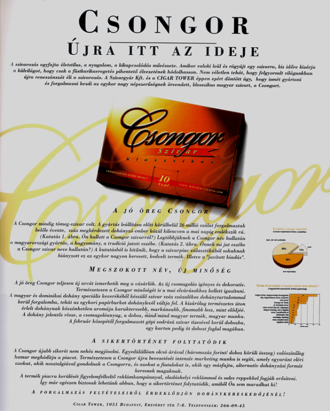 Csongor szivar - 1998
