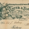 Elster & Topf számla, 1901