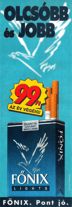 Főnix cigaretta - 1997/2.
