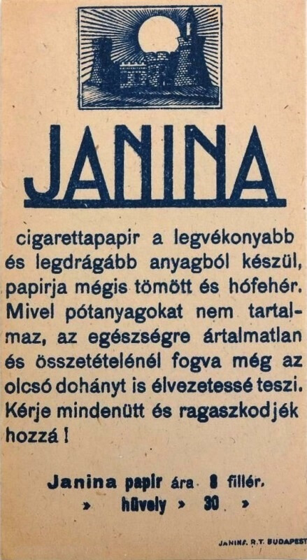 Janina papír és hüvely 13.