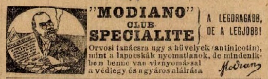 1913.12.09. Modiano reklám