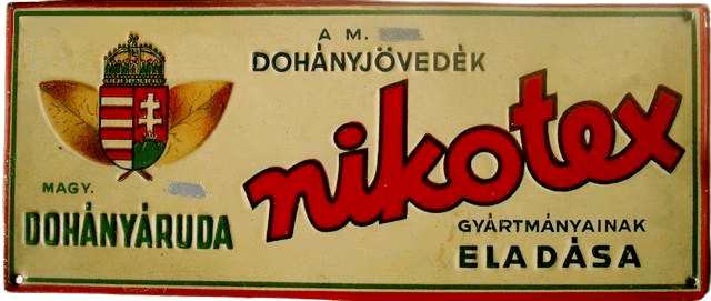 Nikotex zománctábla 06.