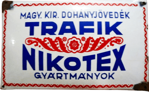 Nikotex zománctábla 08.