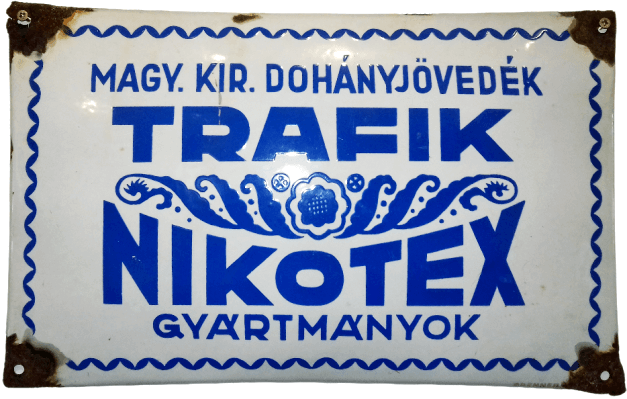 Nikotex zománctábla 09.