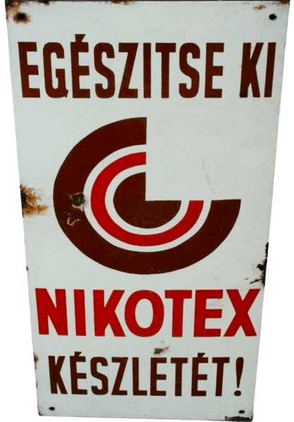 Nikotex zománctábla 12.