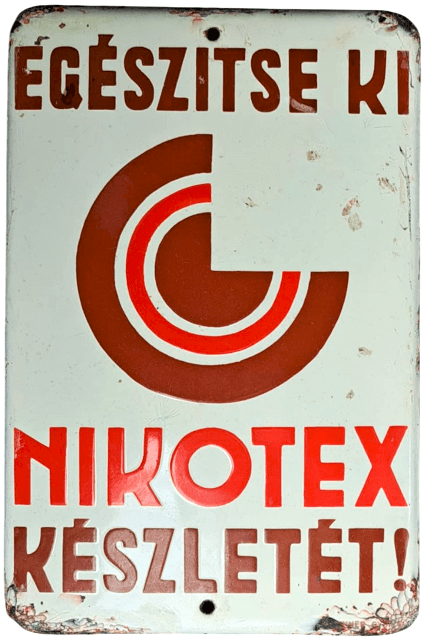 Nikotex zománctábla 13.
