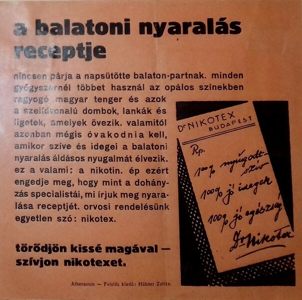 Nikotex és a nyaralás