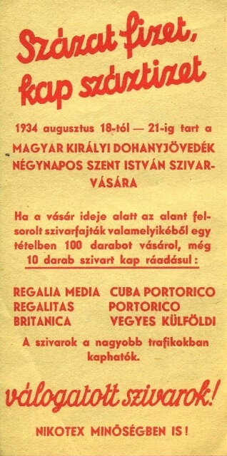Szent István napi szivar vásár Szent István napi szivar vásár