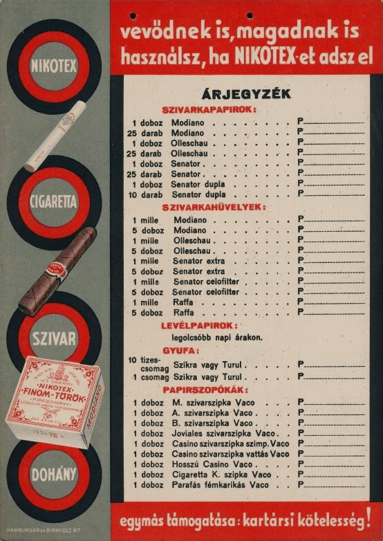Trafik árjegyzék Trafik árjegyzék
