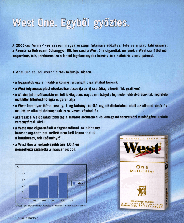 West cigaretta - 2003