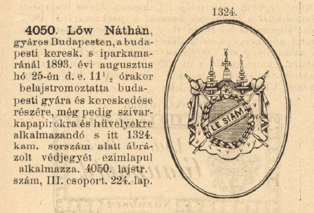 1893.08.25. Le Siam papír és hüvely